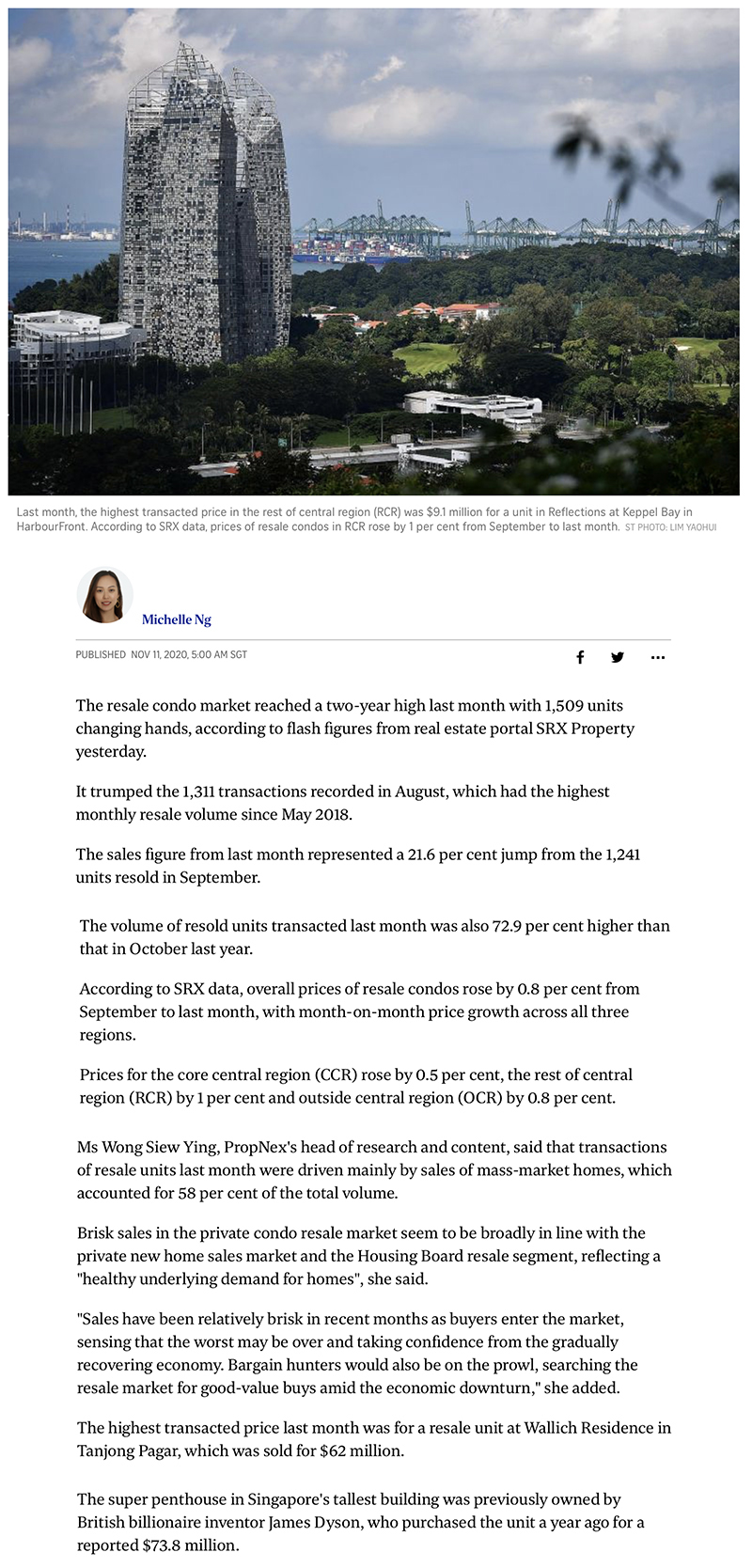 Condo resales hit 2-year high while prices rise 0.8%: SRX 1